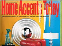Home Accents Today, April 2004, Sara Schneidman and Marc Davidson rugs featured